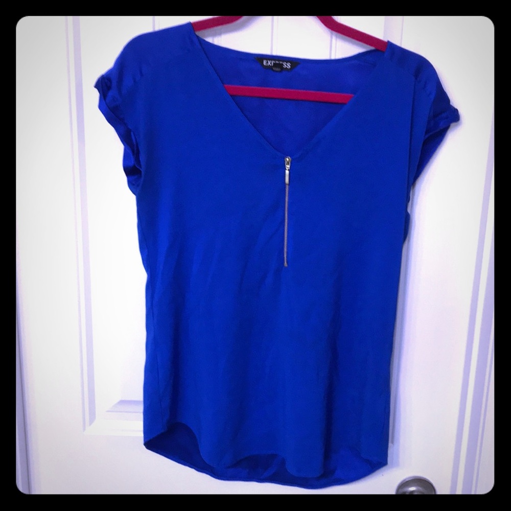 Royal blue blouse